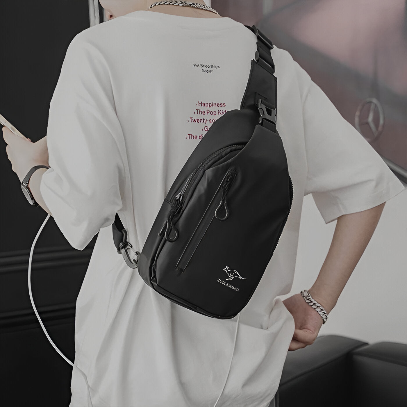 Zoli Kangroo Crossbody Bag for Men – Fashion PVC Chest Bag by Zuolidaishu