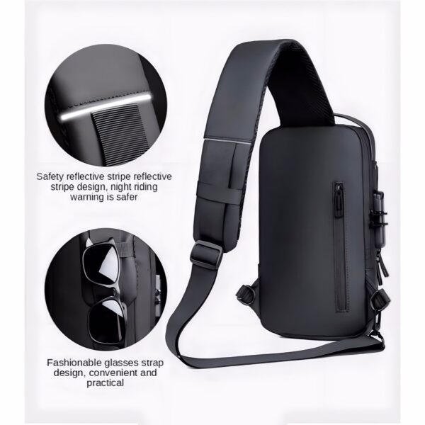 Oxford Crossbody Sling Bag – Water-Resistant & USB-Enabled Sling Bag for Men & Women