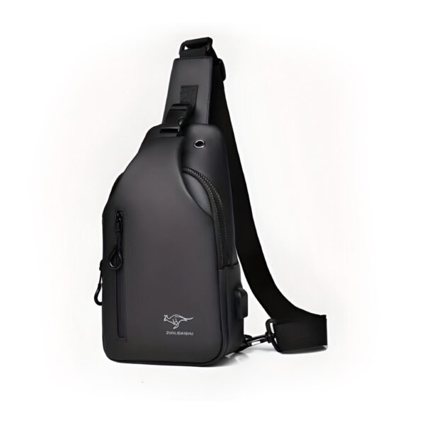 Zoli Kangroo Crossbody Bag for Men – Stylish Waterproof PVC Chest Bag with USB Port by Zuolidaishu