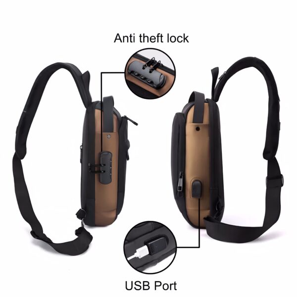 Oxford Crossbody Sling Bag – Water-Resistant & USB-Enabled Sling Bag for Men & Women